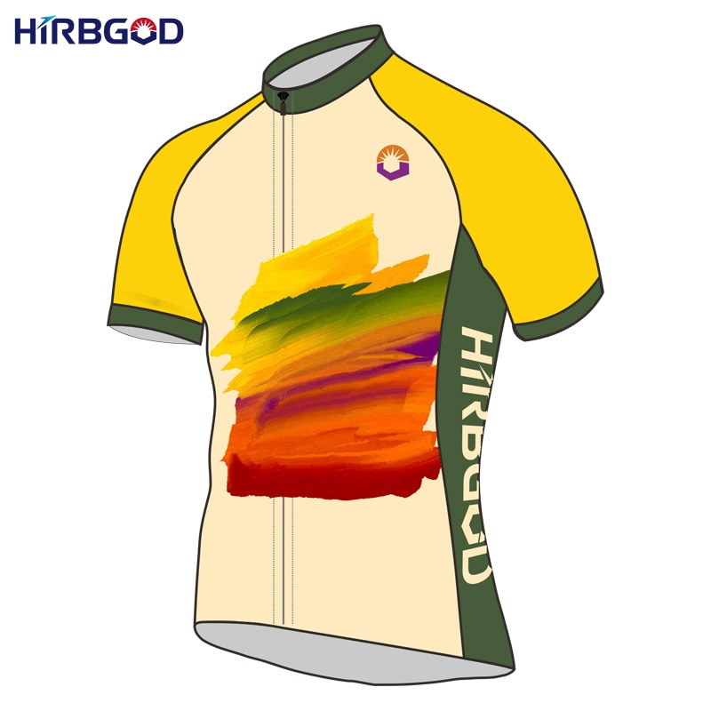 HIRBGOD 2016 새로운 브랜드 디자인 남성 여성 다채로운 고체 자전거 사이클링 저지 이탈리아 셔츠 여름 mtb 짧은 스포츠, RW012